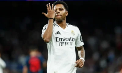 Rodrygo Celebrating A Goal For Real Madrid