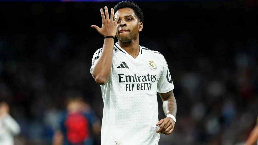 Rodrygo Celebrating A Goal For Real Madrid