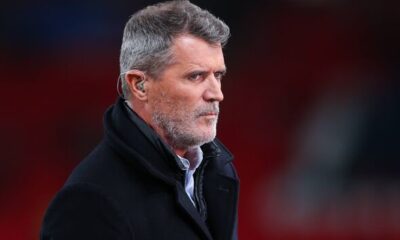 Roy Keane reacting angrily during a football analysis session