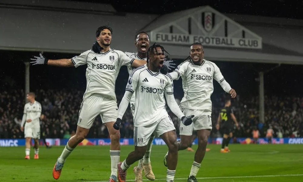 Samuel Chukwueze Celebrating After Assist For Fulham Against Tottenham
