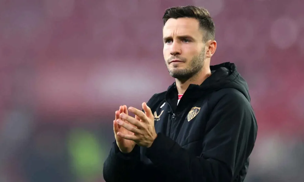 Saul Niguez speaking to the media after joining Flamengo in Brazil