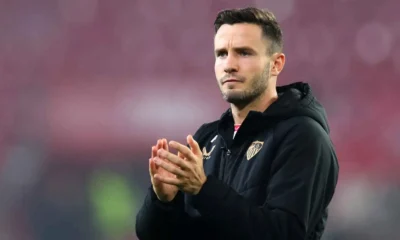 Saul Niguez speaking to the media after joining Flamengo in Brazil