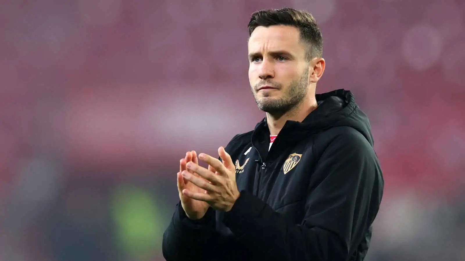 Saul Niguez speaking to the media after joining Flamengo in Brazil