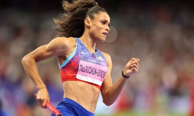 Sydney McLaughlin-Levrone celebrating her 2025 World Athlete of the Year award.