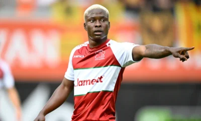 Tochukwu Nnadi Playing For Zulte Waregem During A Match