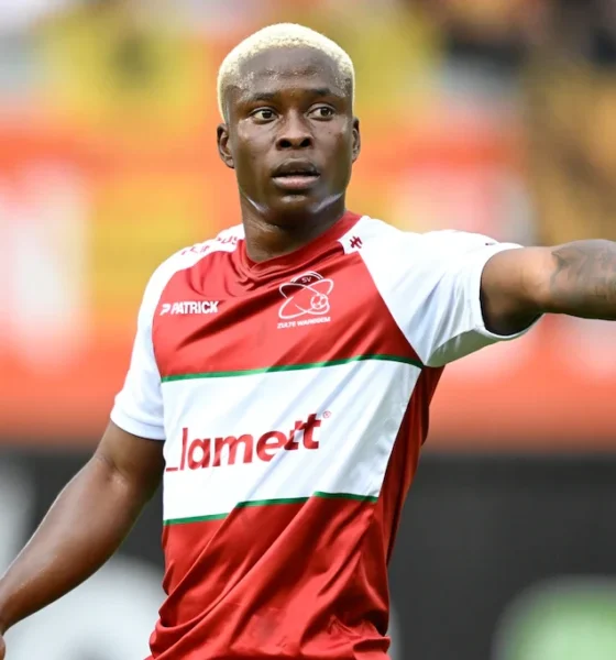 Tochukwu Nnadi Playing For Zulte Waregem During A Match