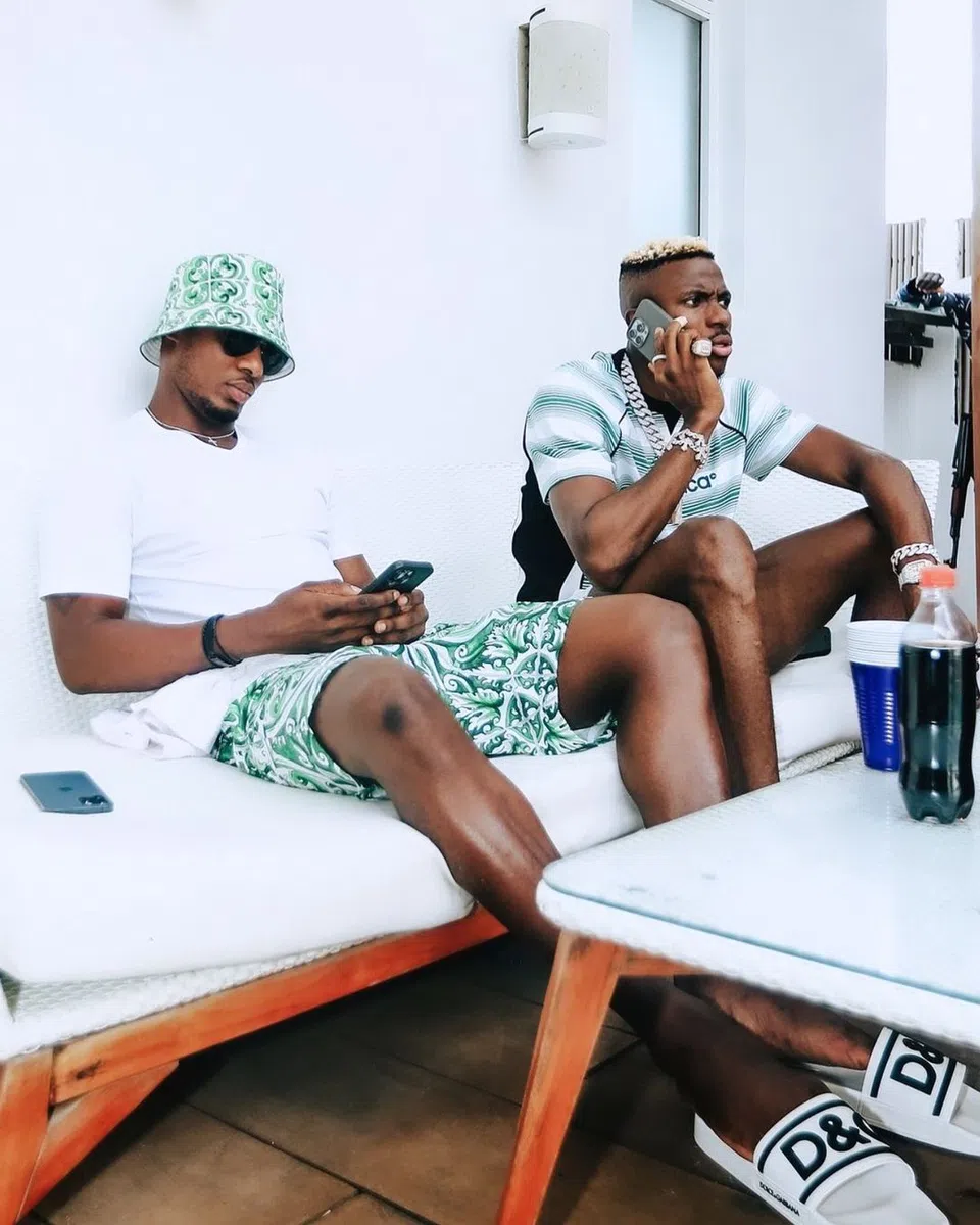 Victor Osimhen And Odion Ighalo Discussing Leadership Ahead Of AFCON 2025