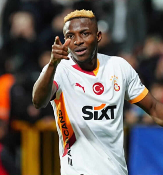 Victor Osimhen celebrating a goal for Galatasaray ahead of AFCON 2025