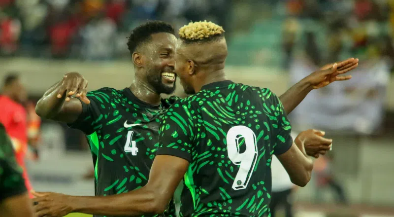 Wilfred Ndidi wearing the Super Eagles armband during a Nigeria international match