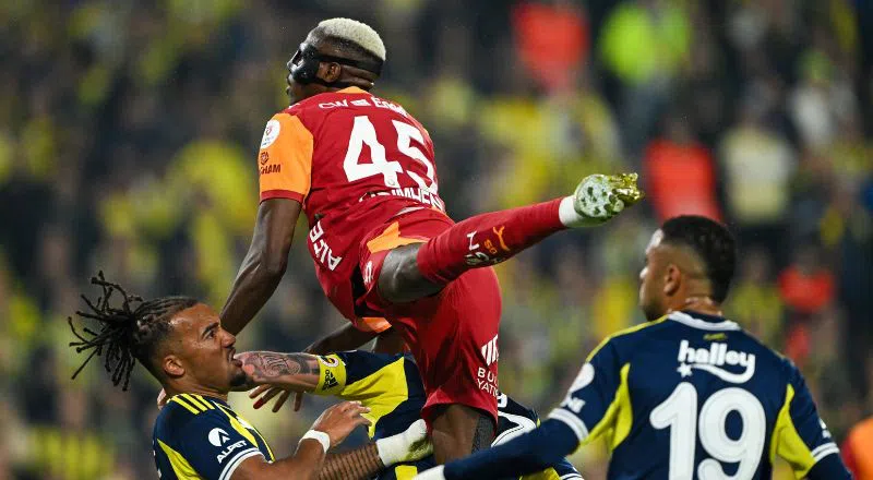 Victor Osimhen celebrating a goal during a league match