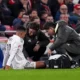 Trent Alexander-Arnold limping off after suffering a thigh injury during Real Madrid’s La Liga match.