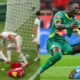 Achraf Hakimi removes Edouard Mendy’s towel during AFCON 2025 final between Morocco and Senegal