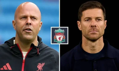 Arne Slot speaking to the media after Xabi Alonso’s Real Madrid dismissal