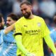 Gianluigi Donnarumma playing for Manchester City in Premier League match