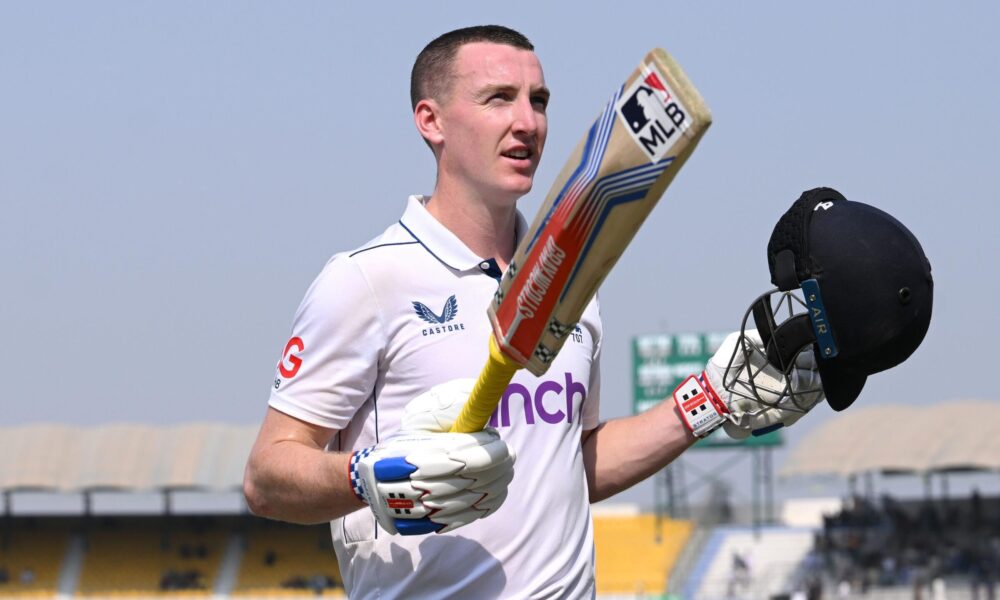 Harry Brook England cricketer during international match