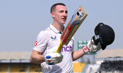Harry Brook England cricketer during international match