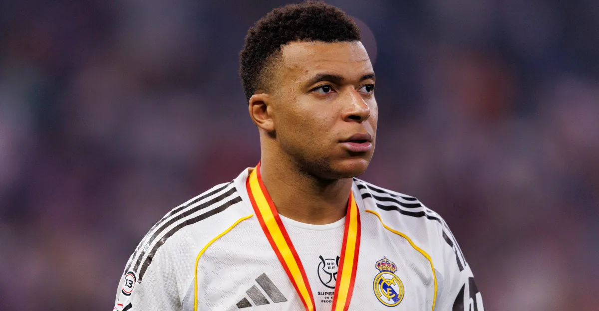 Kylian Mbappe reacts after Barcelona defeat Real Madrid in Supercopa final as Joan Laporta criticises his actions