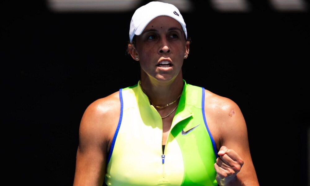 Madison Keys celebrating victory at the Australian Open in Melbourne