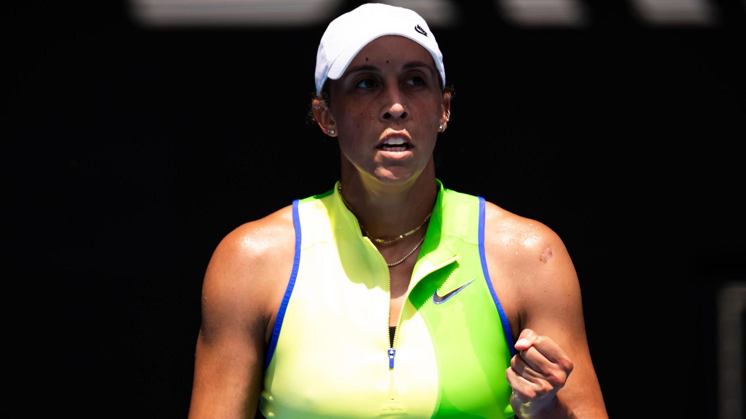 Madison Keys celebrating victory at the Australian Open in Melbourne
