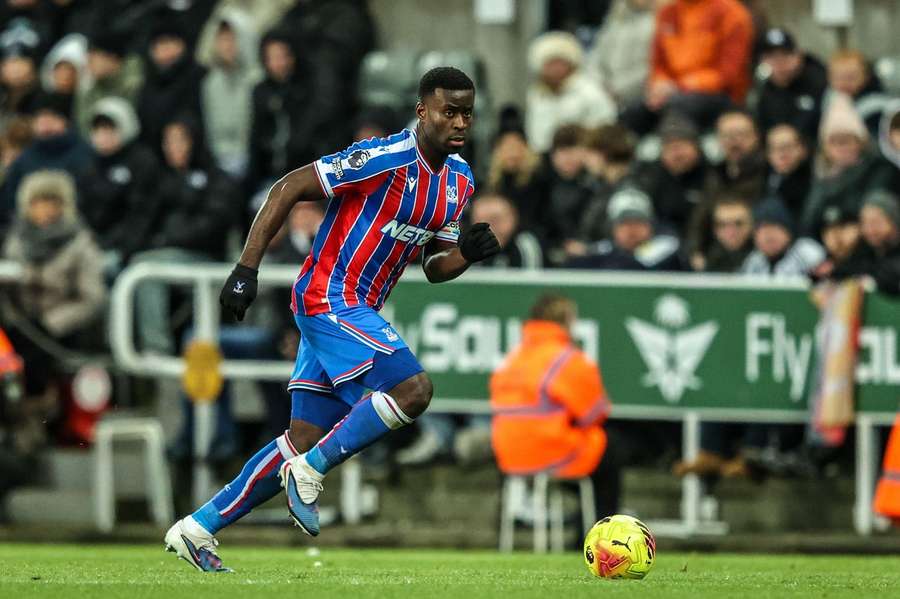 Marc Guehi in action for Crystal Palace during a Premier League match