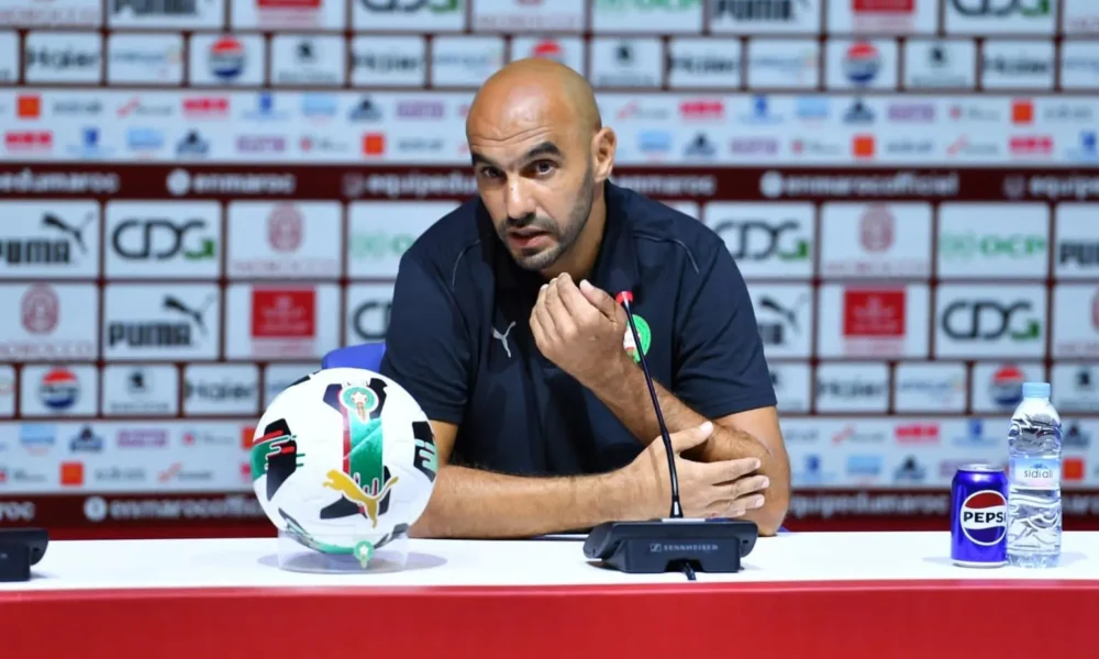 Morocco head coach Walid Regragui on the touchline during AFCON 2025