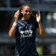 Trinity Rodman celebrates after scoring for Washington Spirit