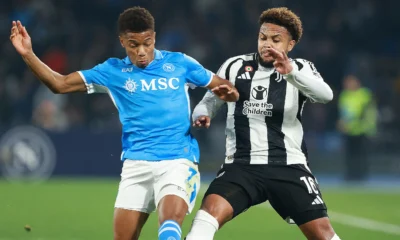 Weston McKennie in action for Juventus against Napoli in Serie A