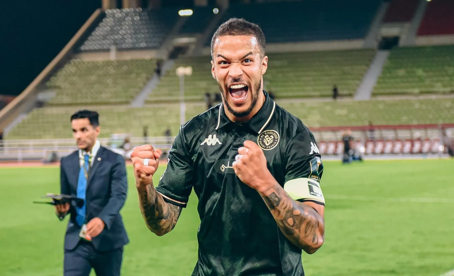 William Troost-Ekong captaining Al Kholood in Saudi Pro League match