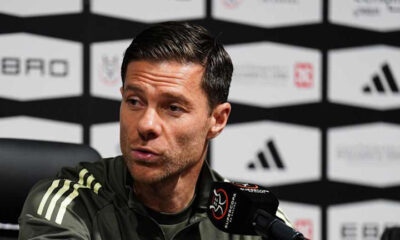 Xabi Alonso reacting during Real Madrid vs Barcelona Supercopa final in Saudi Arabia