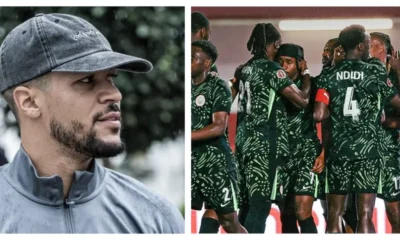 William Troost-Ekong applauding Super Eagles during AFCON match