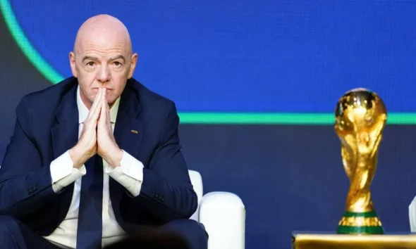 Fans outside a World Cup stadium amid U.S. visa restrictions ahead of 2026 FIFA World Cup