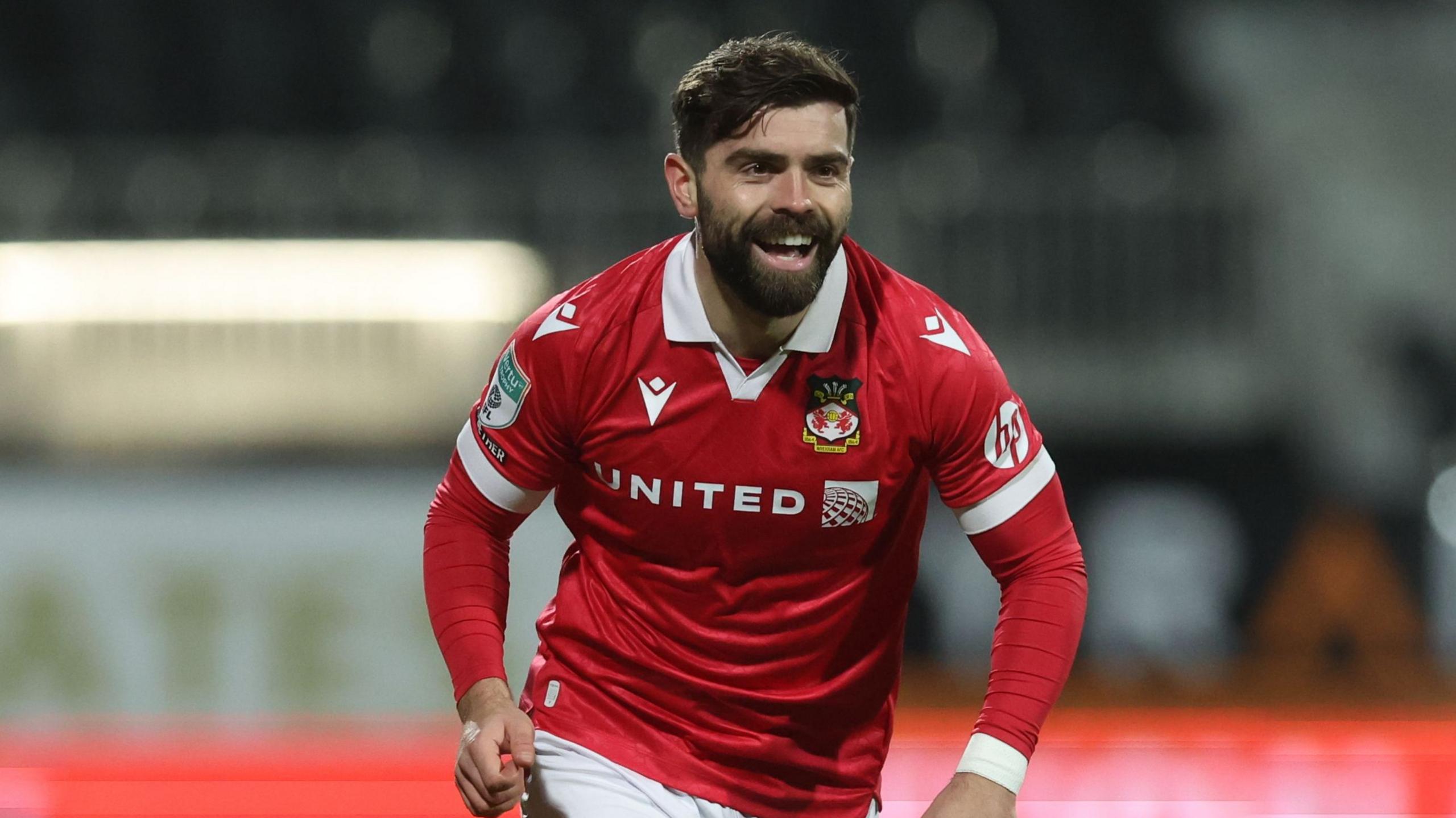Elliot Lee During His Final Appearance For Wrexham At The Racecourse Ground