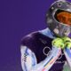 Vladyslav Heraskevych wearing tribute helmet during Winter Olympics skeleton training