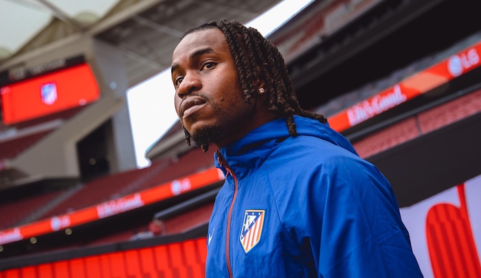 Ademola Lookman During His Official Unveiling As An Atletico Madrid Player