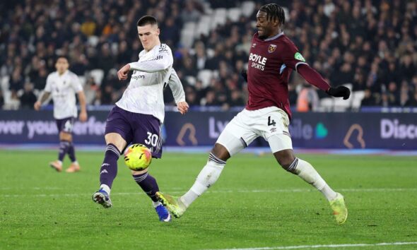 Benjamin Sesko celebrating his late equaliser for Manchester United against West Ham