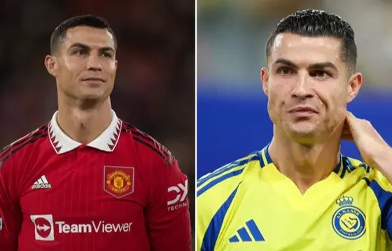 Cristiano Ronaldo in action for Al-Nassr amid transfer speculation linking him to Manchester United.