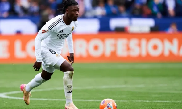 Eduardo Camavinga in action for Real Madrid during a La Liga match