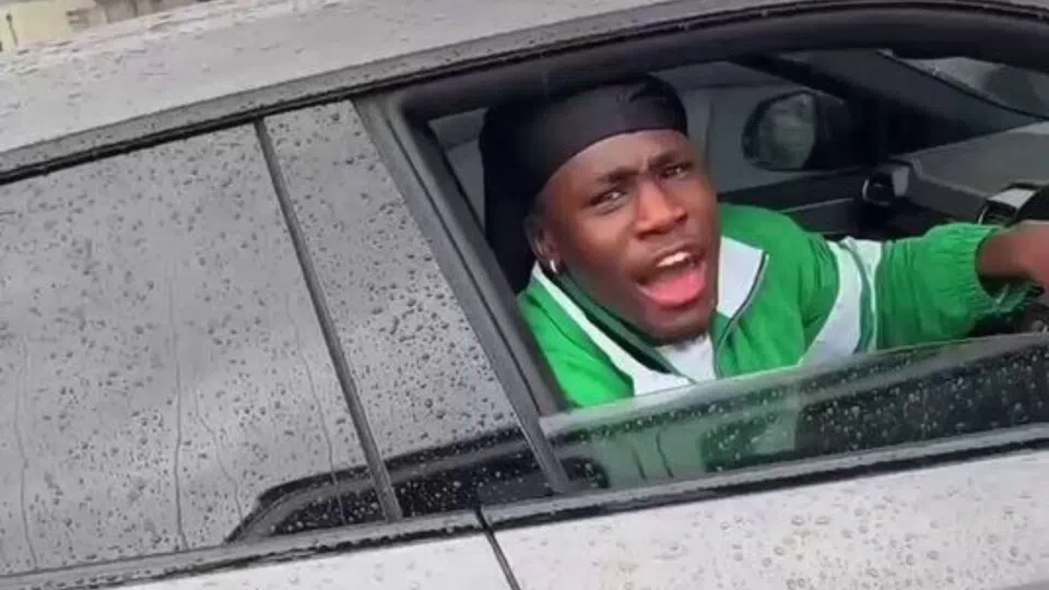 Igoh Ogbu wearing the iconic Nigeria 1996 Super Eagles jersey at Slavia Praha training ground