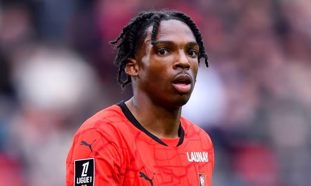 Jeremy Jacquet in action for Rennes amid Liverpool and Chelsea transfer interest