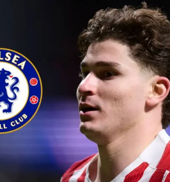 Julian Alvarez in action for Atletico Madrid as Chelsea are reported to advance in transfer talks amid interest from Arsenal and Barcelona.