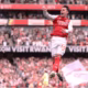 Martin Zubimendi Celebrates After Scoring For Arsenal