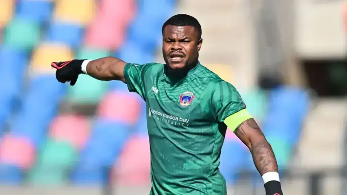Super Eagles goalkeeper Stanley Nwabali during AFCON action as he opens up about his future after leaving Chippa United.