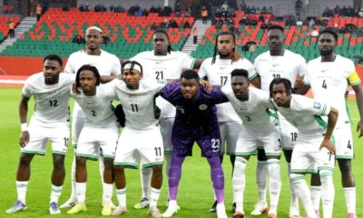 Super Eagles players reacting after penalty shootout defeat to DR Congo