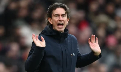 Wayne Rooney discusses Tottenham’s relegation fight and Cristian Romero red card during Manchester United clash.