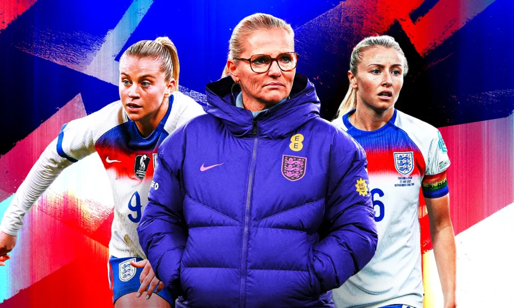 leah williamson leading england lionesses during world cup qualifier build up