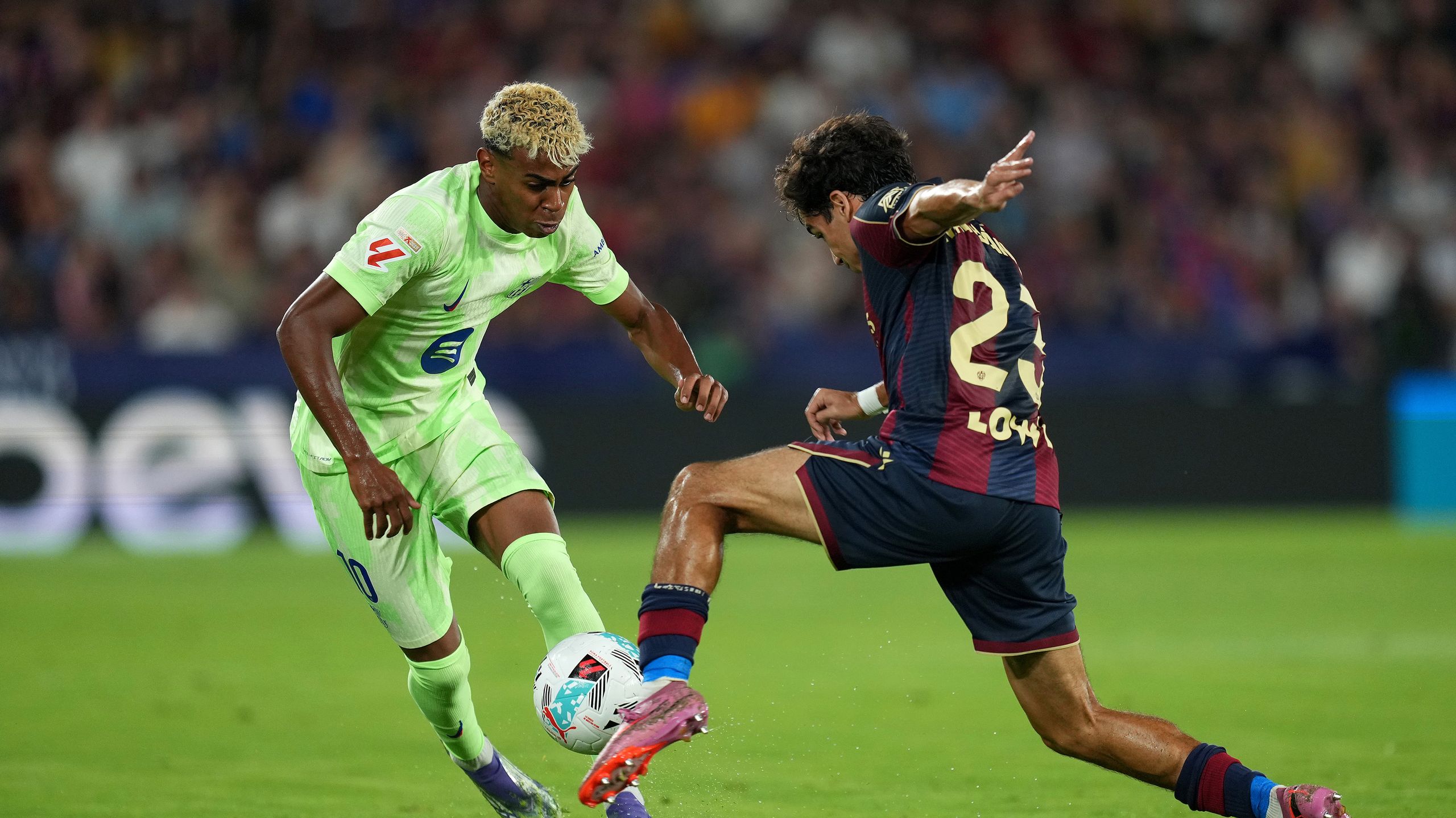 Lamine Yamal Reacts After Substitution During Barcelona vs Levante Match