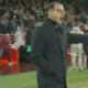 Chelsea manager Liam Rosenior on the touchline during Arsenal match at the Emirates Stadium