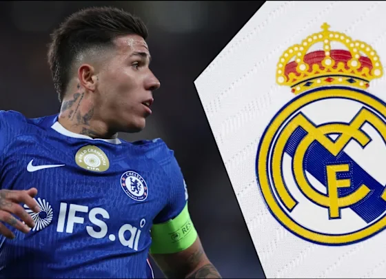 Enzo Fernandez arriving at airport amid transfer speculation linking him to Real Madrid