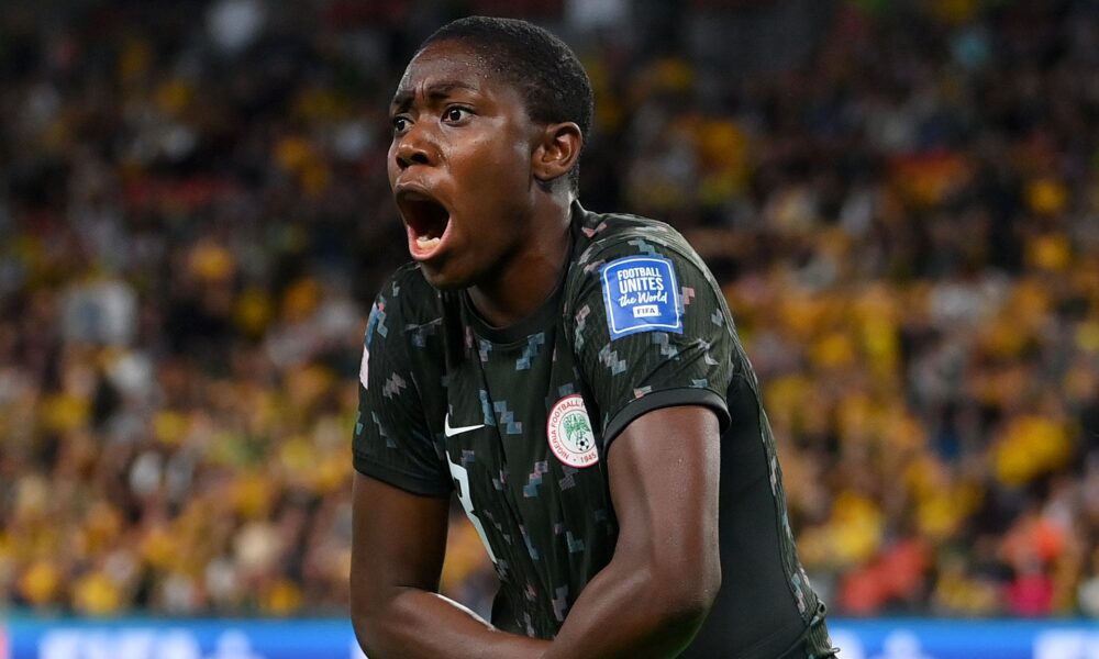 Asisat Oshoala reacting on social media as Nigerian football stars shine across Europe