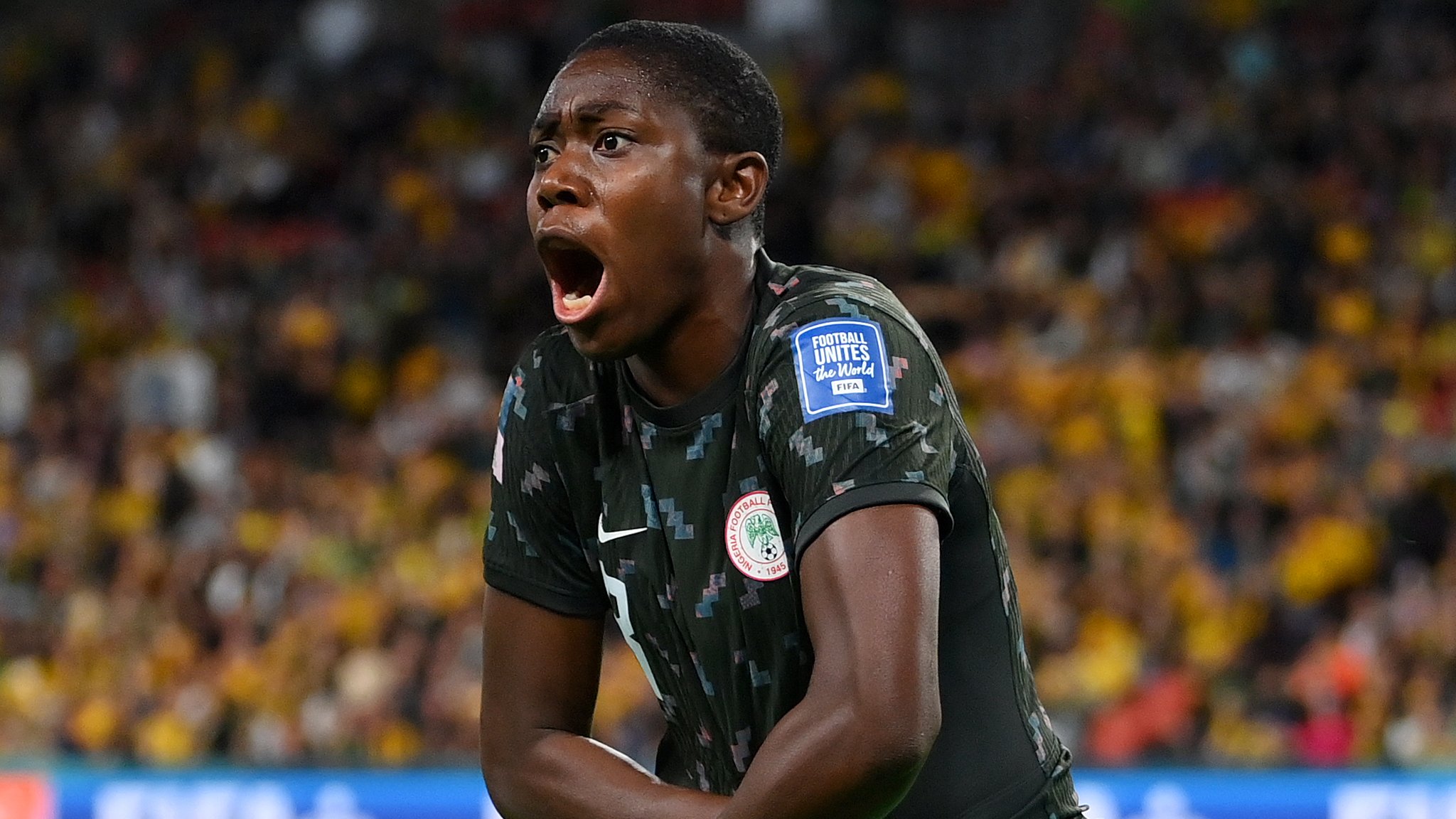 Asisat Oshoala reacting on social media as Nigerian football stars shine across Europe